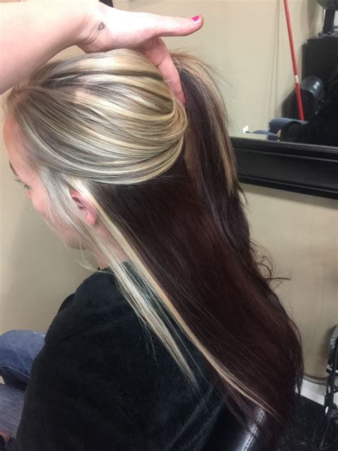 blonde on top with brown underneath